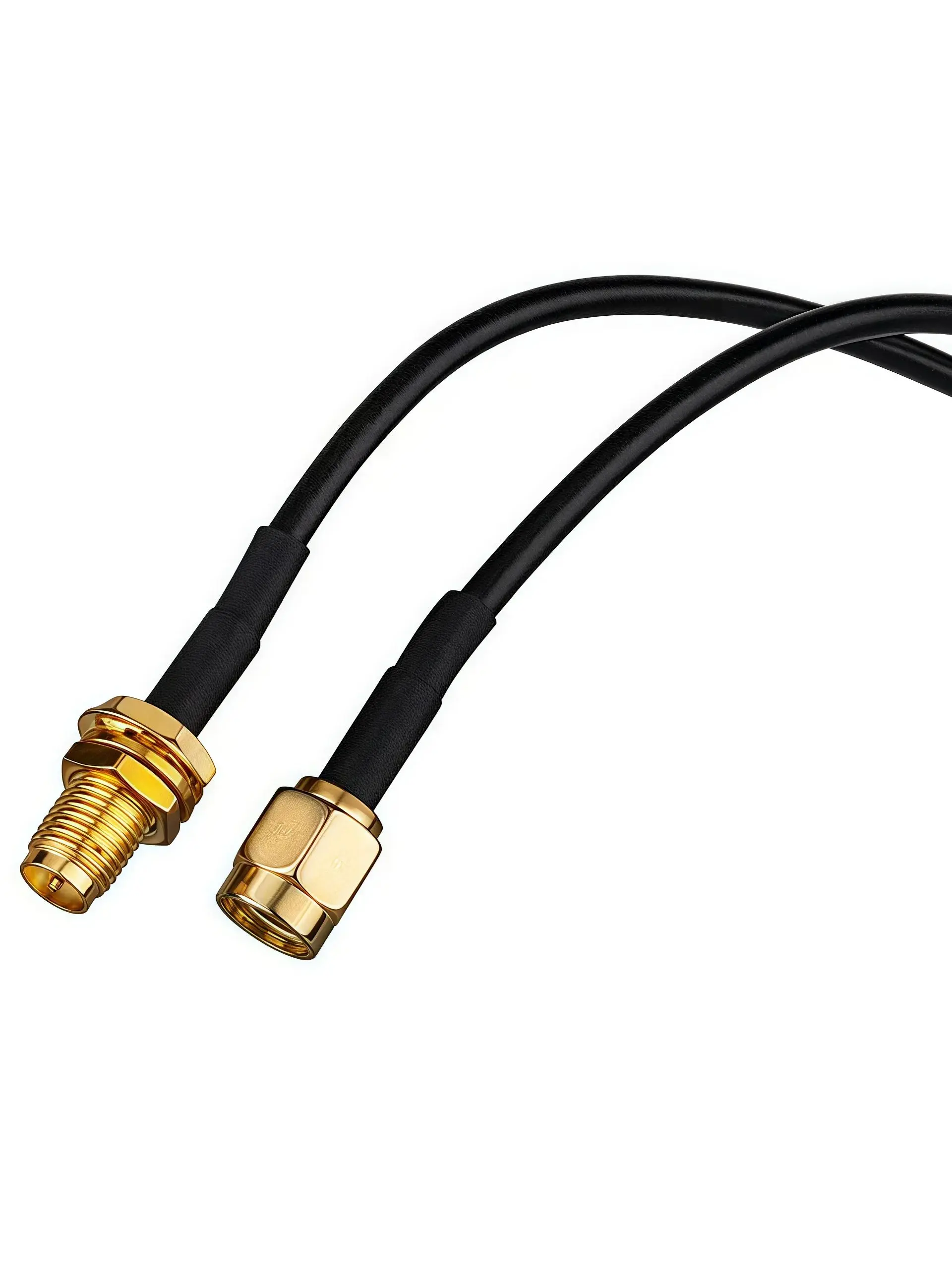 RP-SMA naar SMA-verlengkabel - Man-vrouw coaxiale feederdraad voor WiFi-antenne/router/RG174-netwerkkaart - afbeelding 2