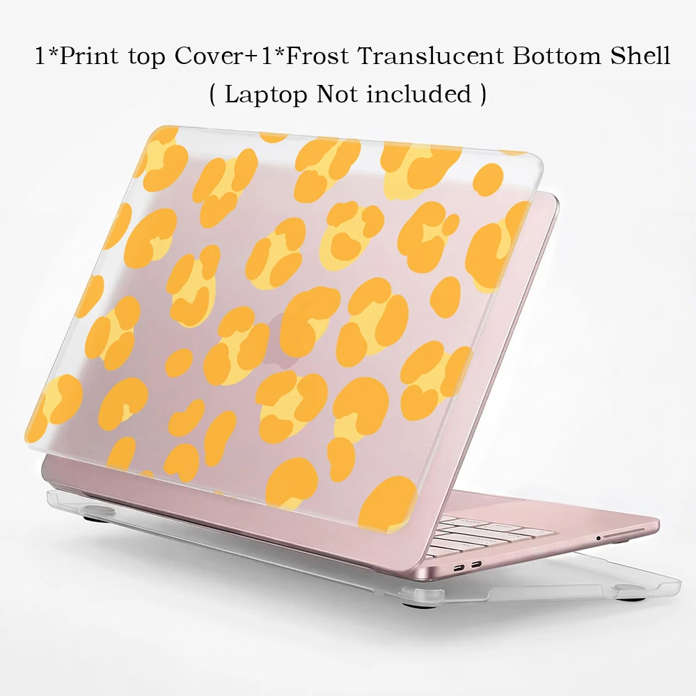 Ultra-thin Print Laptop Case for MacBook Air 13 2026 M5 Funda for MacBook Neo 13 Pro 14 16 15.3 Leopard Print Spots Print Cover