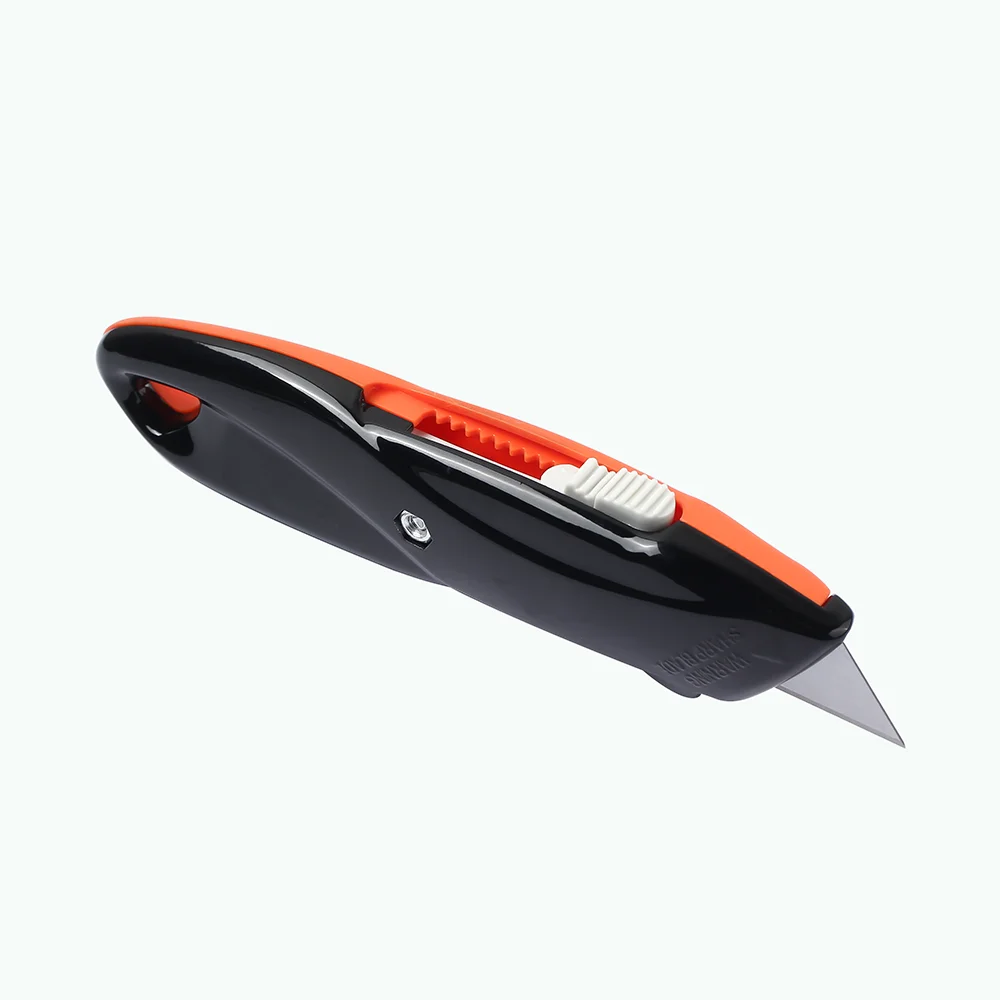 

Plastic Retractable Utility Knife with Blade Lock Light Weight Trimming Knives Retractable Box Cutter Carton Opener Pocket Knife