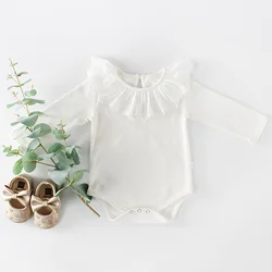 Newborn Baby Rompers For Baby Girl Romper Long Sleeve Clothes Sweet Lace Collar Girls Jumpsuit Spring Autumn Baby Boys Romper