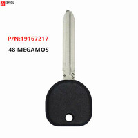 KEYECU Uncut New Transponder Ignition Chip Key for Chevrolet for Hummer H3 for GMC, Fob 48 Megamos Chip, Strattec: 19167217 (R)