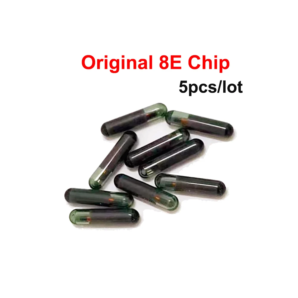 5 SZTUK Oryginalny szklany chip 8E ID8E do C-hevrolet Spark Auto Transponder Chip Key Blank Car Key Chips do Audi A6 Q7 do HONDA