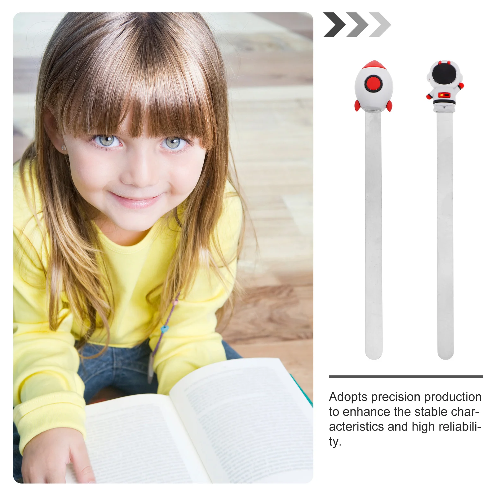 

2pcs Astronaut Rocket Bookmark Cute Cartoon Page Marker For Students Readers Writers Space Theme Stationery Gift Bookmarks