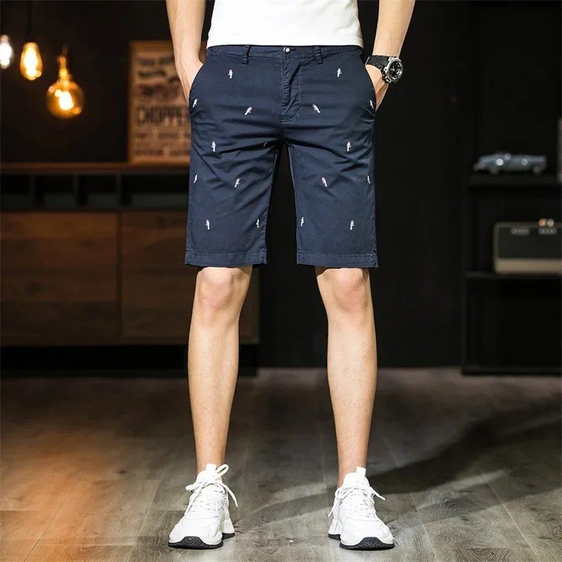 Summer Mens Shorts Outdoor Camouflage Cargo Shorts Embroidery Beach Bermudas Cotton Casual Half Pants Mid Waist Loose Shorts New