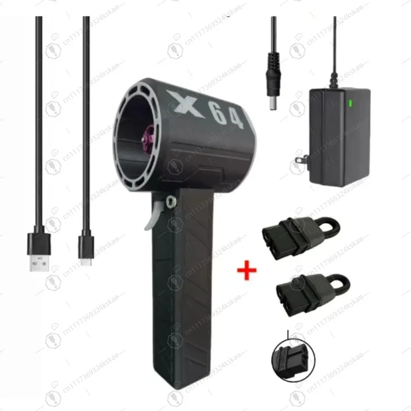 X64 Rechargeable Electric Dust Blower, Brushless Motor 11‑Blade 64mm Turbofan, 16.8V Stepless Speed Adjustable Air Blower