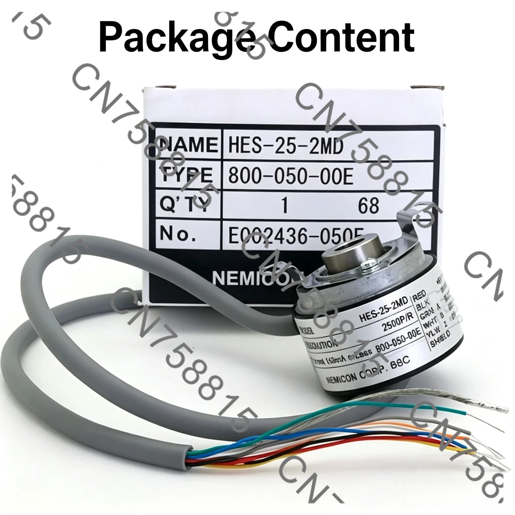 Hollow Shaft Rotary Encoder，600PPR 1000PPR Push-pull PNP Line Driver Output HES-03-2HCP HES-25-2MD 8mm