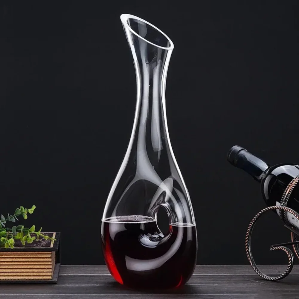 Wine Decanter Lead-free Crystal Glass Wine Decanter Home Bars Champagne Pourer Snail Shaped Decanter Brandy Bottle Container