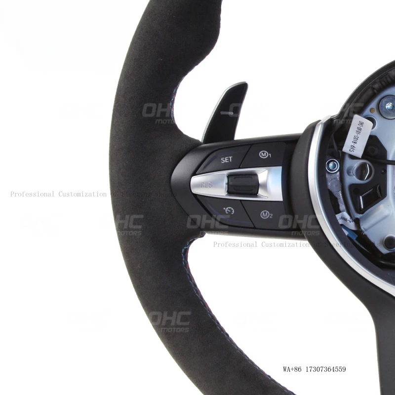Volante LED de gamuza para modificación de coches BMW Serie 3 GT, Serie 4, Serie 2, Serie 1, X1, M3, M5
