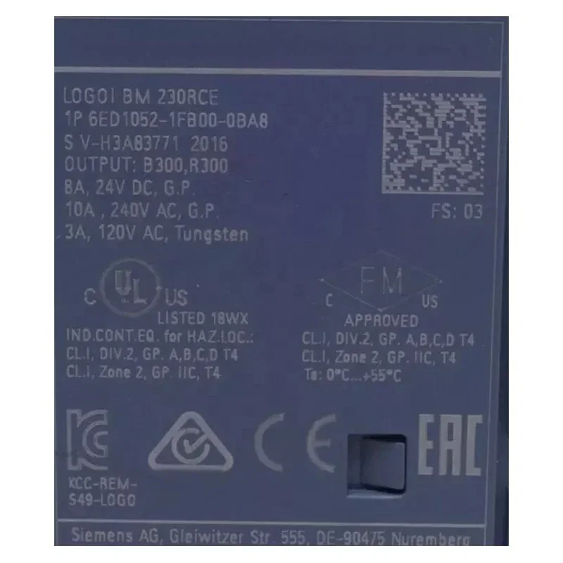 6ED1052-1FB00-0BA8 Brand New Original Spot PLC Programming Controller Used  LOGO PLC