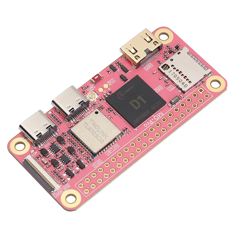 Mango Pi MangoPi-Placa de demostración mq-pro D1, RISC-V, SBC, 1GB de RAM, WiFi/BT, Sakura, color rosa, V1.4