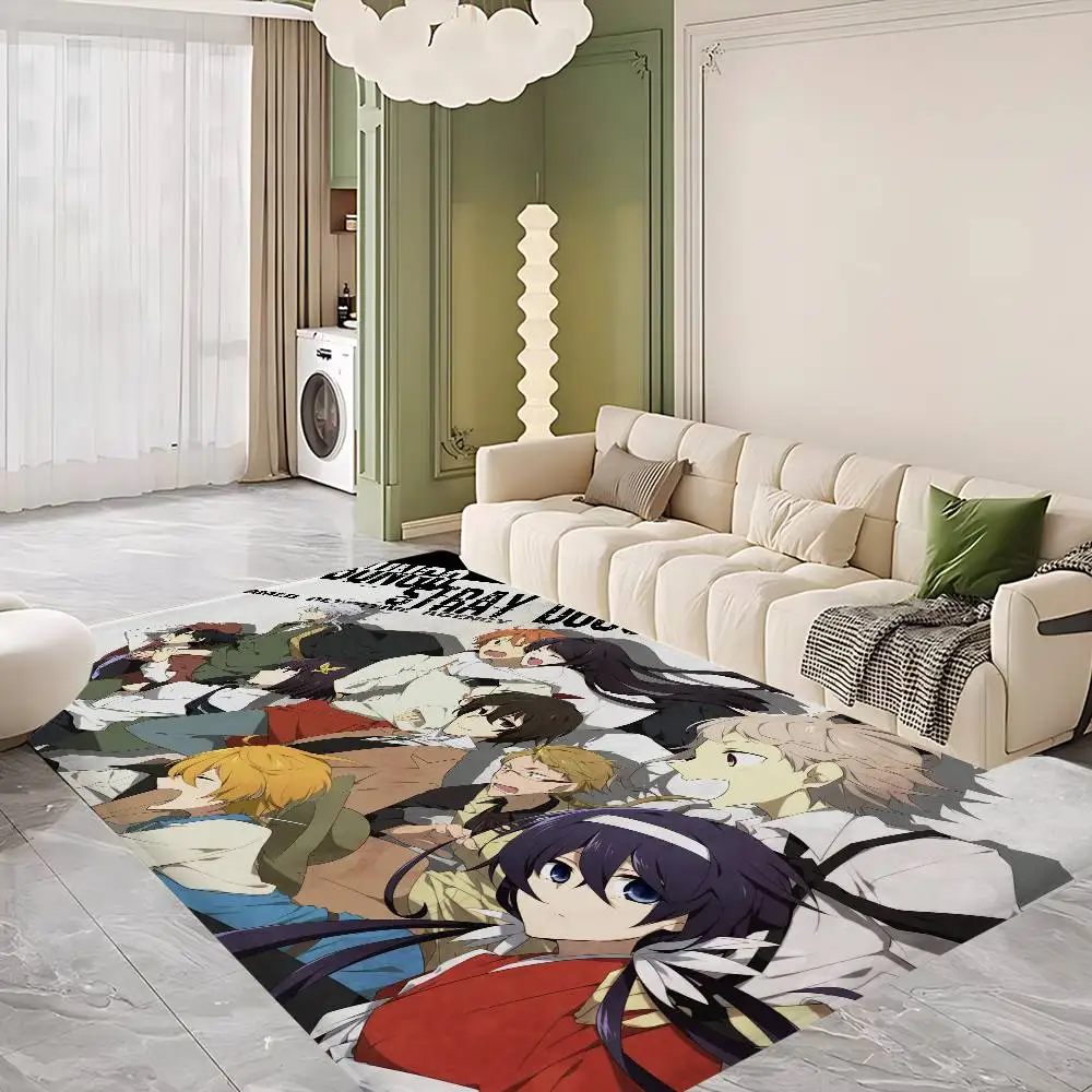 B-Bungo S-Stray Dogs Kitchen Mat Kids Room Bedroom Decoration Balcony Anti-Slip Doormat Living Room Alfombra