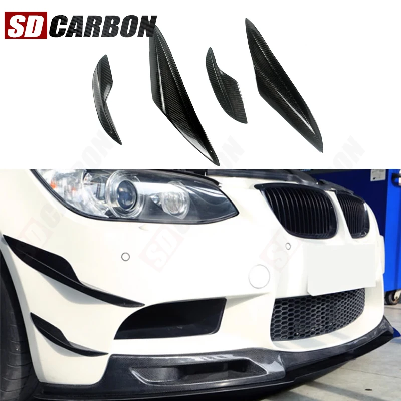 

Carbon Fiber Car Front Bumper Side Splitters Fins Canards Parts For BMW 3 Series E90 E92 E93 M3 2008-2013 Upgrade Body kit