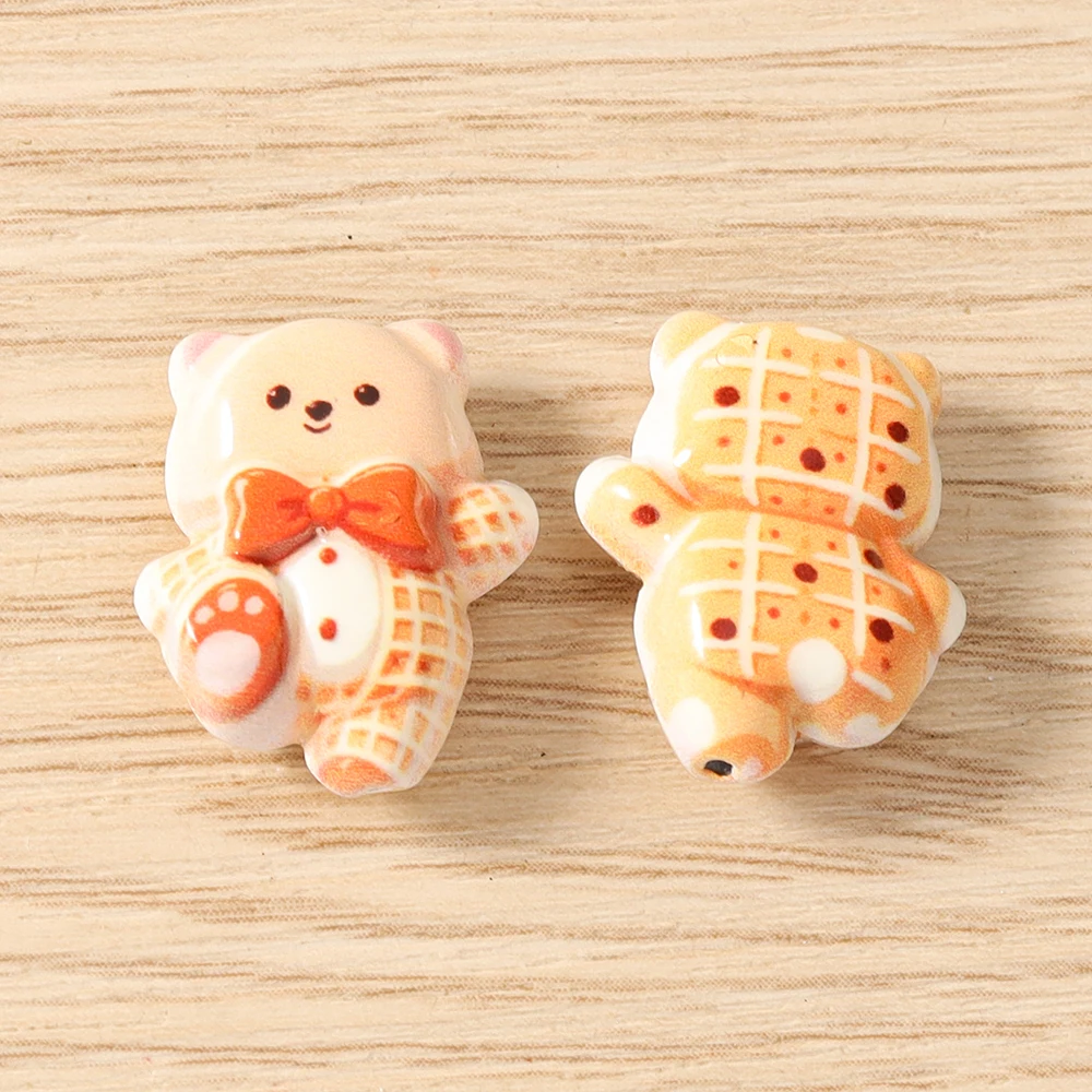 Tusember 5 Stück 15*19mm Niedliche Kawaii Keramik-Katzen-Anhänger Perlen für Schmuckherstellung Armbänder Halsketten DIY Mädchen Geschenke – Detail 15