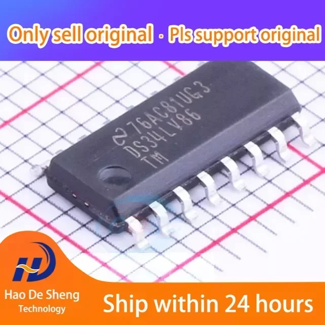 

10PCS/LOT DS34LV86TM DS34LV86TMX/NOPB SOP-16 New Original In Stock