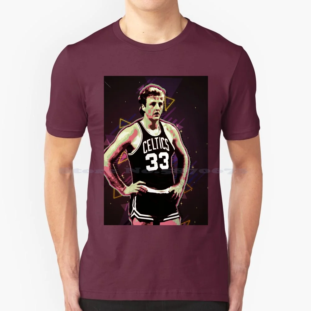 Larry Bird T Shirt 100% Cotton Tee Larry Bird