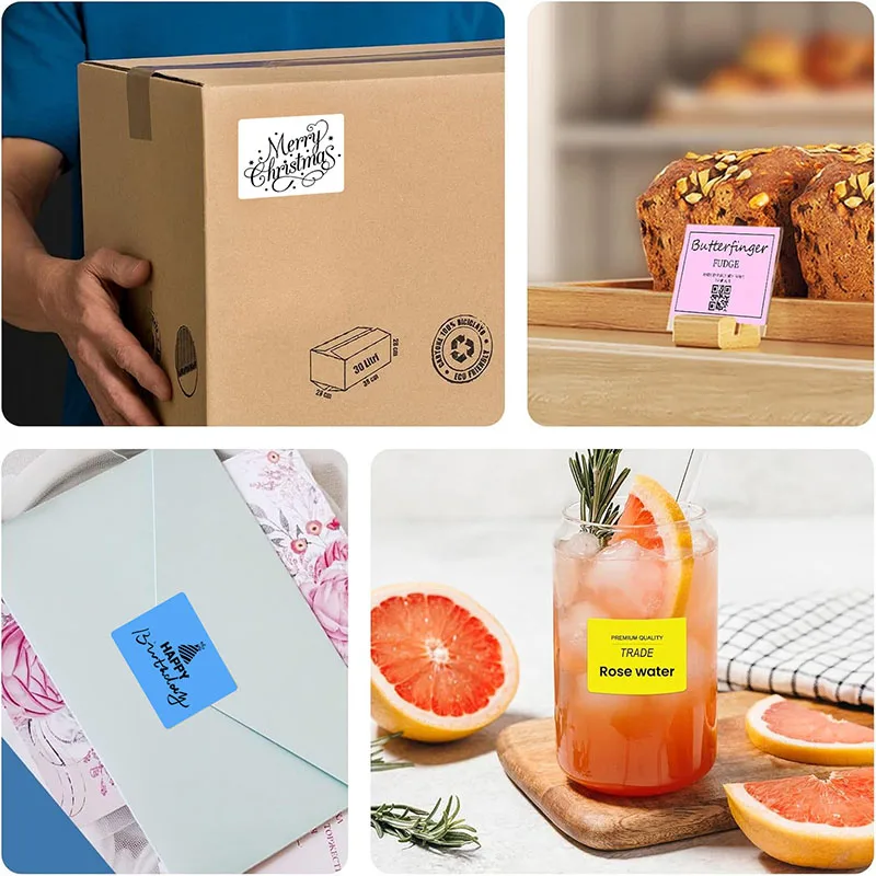 4 لفات 50*30 مللي متر اللون الحراري ملصق ورقة ذاتية اللصق M220 M110 للطباعة السائبة التسمية سعر الباركود العلامة Craft بها بنفسك الحرفية مكتب المنزل