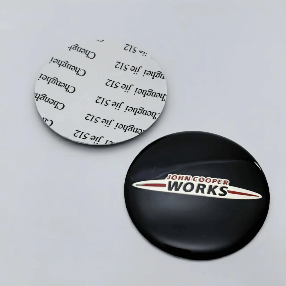 4pcs 52MM 56MM John Cooper Works Logo Emblem Car Stickers Accessories for Car Wheel Center Caps Rim Hub Dust Cover Badge Replace