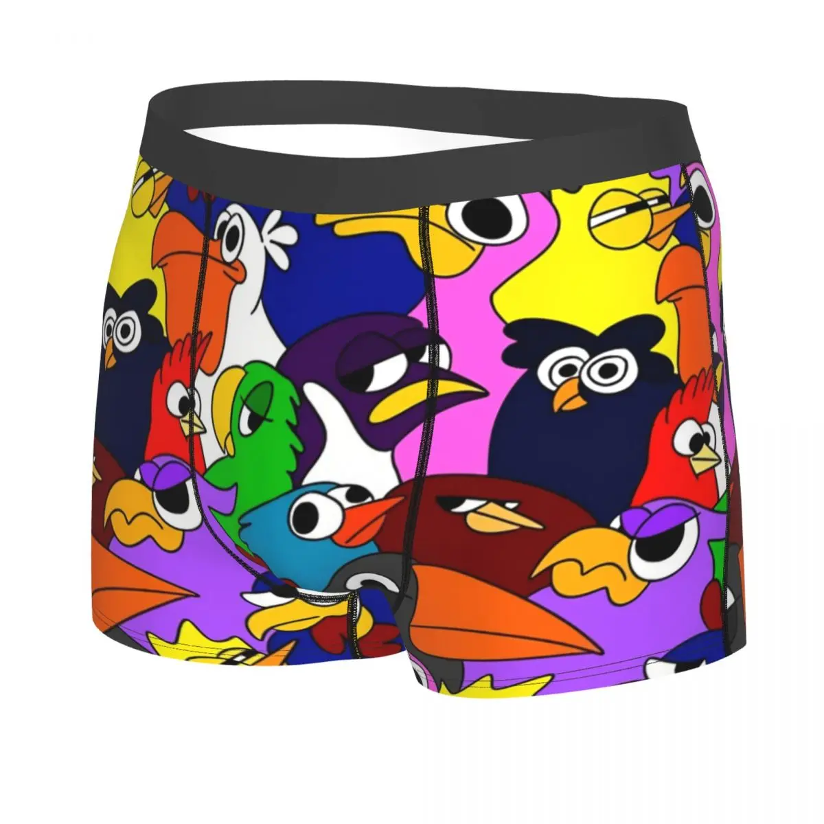 Colorful Flock Bird Men Boxer Briefs Underpants Highly Breathable Top Quality Sexy Shorts Gift Idea