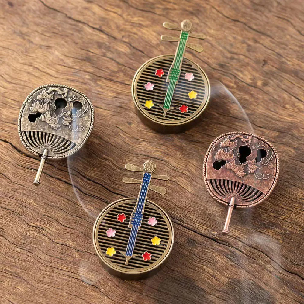 Incense Burner Metal Small Incense Burner Pipa Gourd Creative Incense Insertion Home Indoor Xiangyun Incense Burner