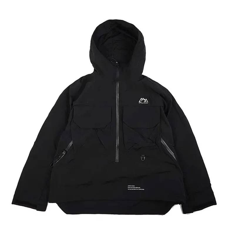 CMF Functional Loose Anti-Splash Hooded Pullover Half Zip Blouse Jacket