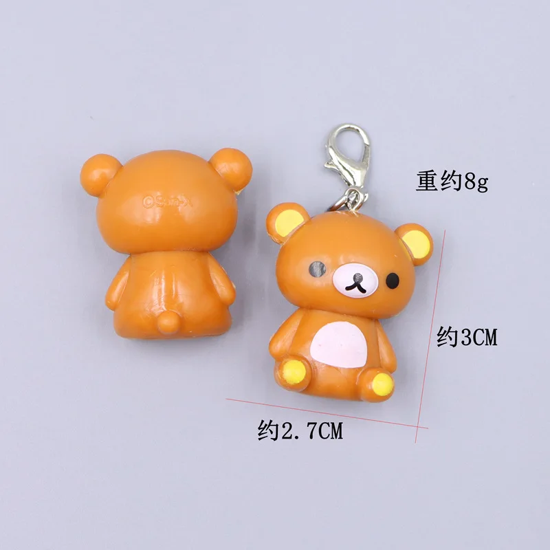 Rilakkuma Korilakkuma Key Chain Couple Relax Bear Cute Keychains New Bags Car Keys Ring Pendant Decor Kids Toys Best Friend Gift