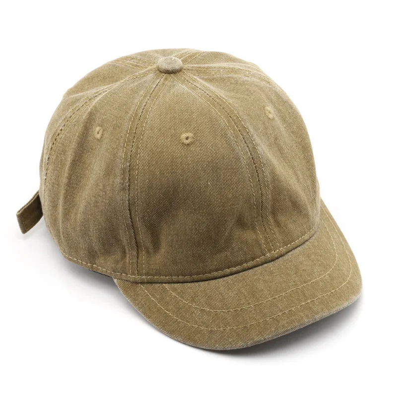 

Retro Short Brim Baseball Caps for Man Women Solid Color Adjustable Outdoor Sun Visor Hats Cotton Streetwear Hip Hop Hats