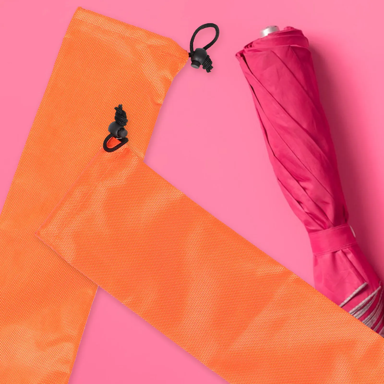 2 Pack Waterproof Umbrella Storage Bags Drawstring Wet Umbrella Covers for Travel Backpack Stroller