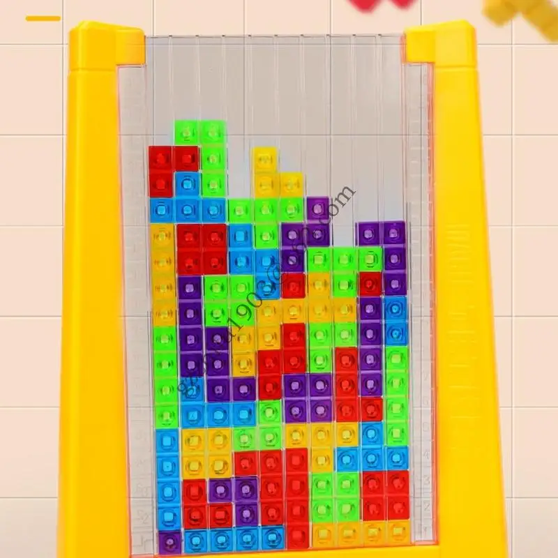 

Высокий российский строительный блок стек Kid Desktop Toy Intraging Brains Game для мозгов дразнят веселье .a5kc