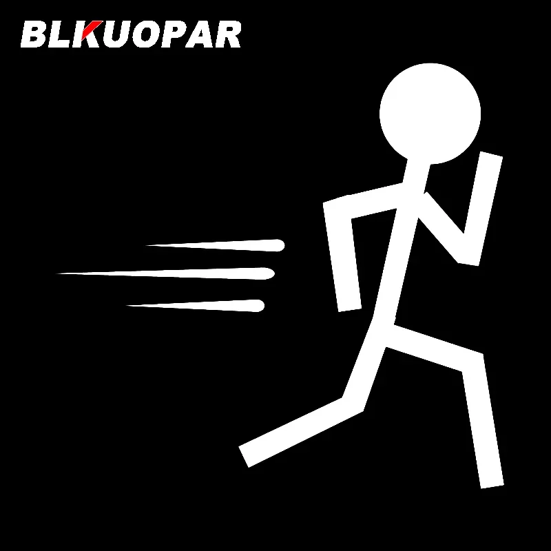 BLKUOPAR For A Running Matchman Funny Car Stickers Creative Sunscreen Anime Decals Occlusion Scratch Helmet Vinyl Car Wrap