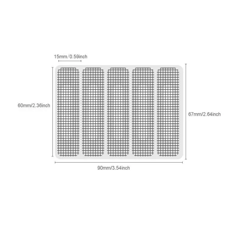 10-50pcs Self-Adhesive Mosquito Net Repair Patch, Window Screen Hole Fix Tape, Insect Fly Mesh Reinforcement Sheet 90x67mm