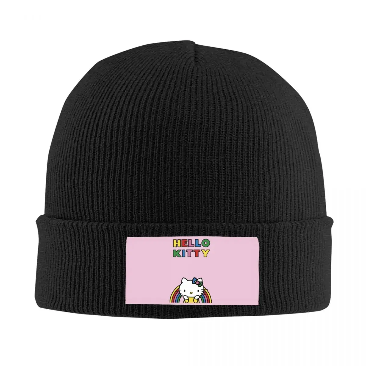 Custom Hello Kitty Anime Skullies Beanies Caps For Men Women Unisex Winter Warm Knitted Hat Adult Manga Cartoon Bonnet Hats