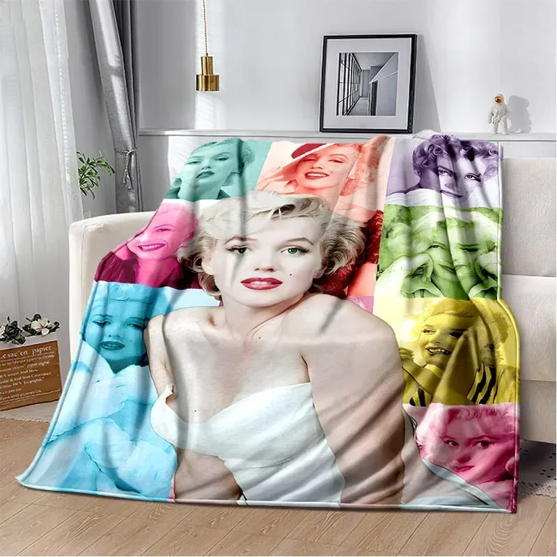 Marilyn Monroe Printed blankets picnic blanket Warm Flannel blankets Soft and comfortable blanket bed linings Birthday Gift