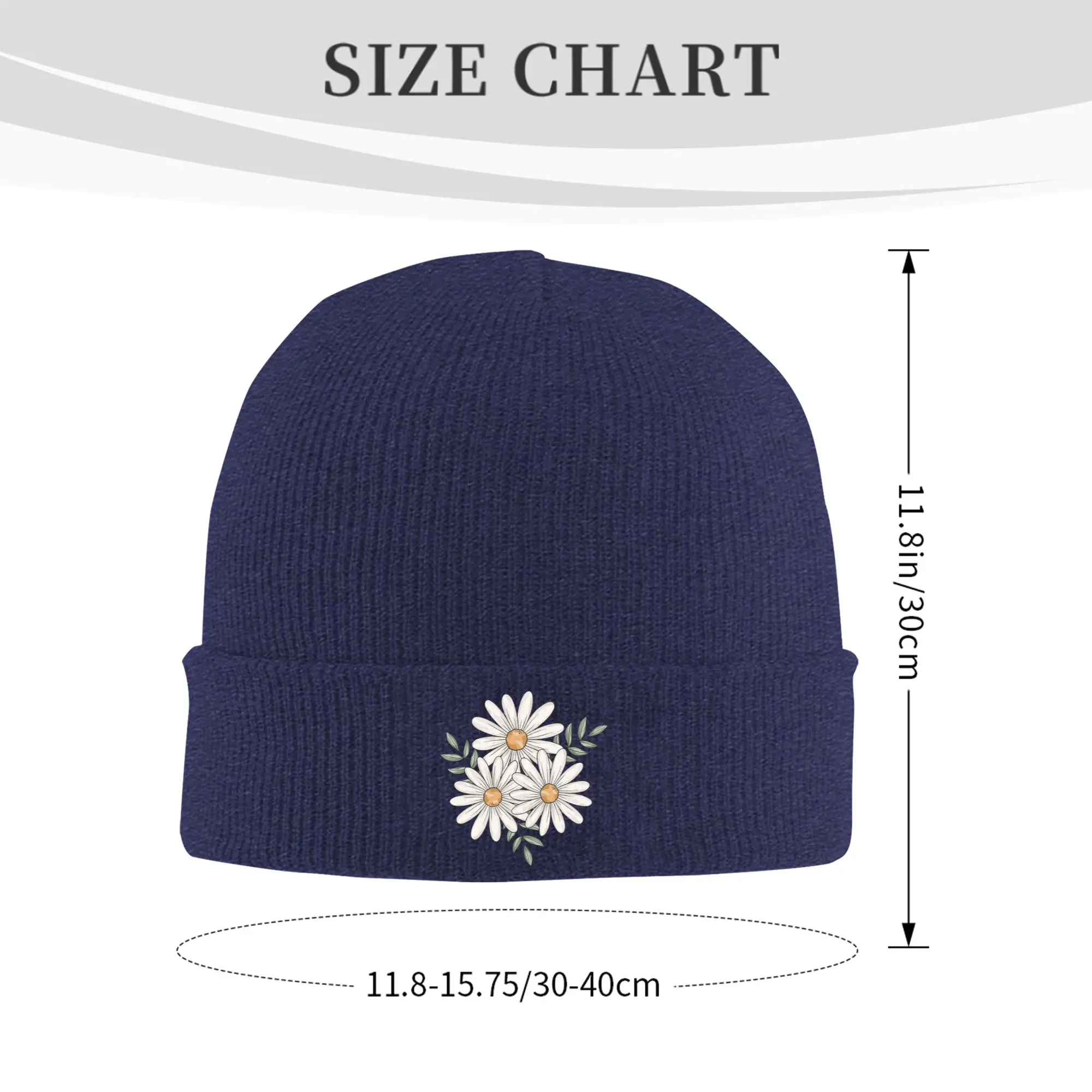 Daisy Bundle Winter Skullies Beanies Hat Warm Autumn Knitted Hats Bonnet Caps for Women Men