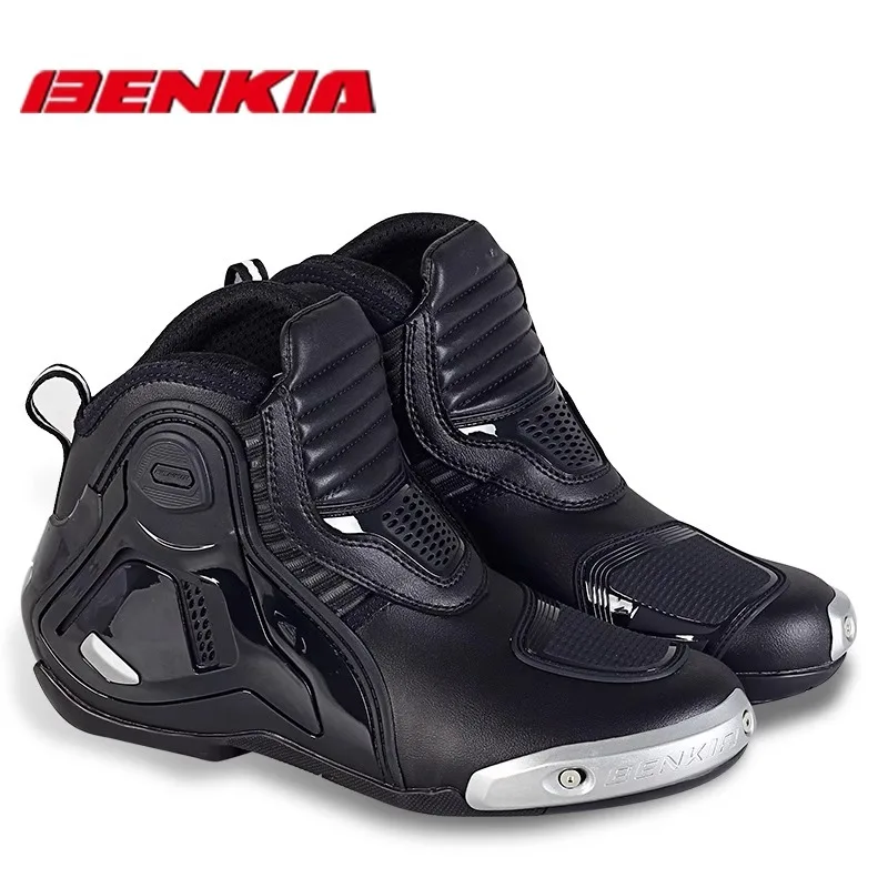 

BENKIA Motorcycle Ankle Boots Men's Rally Cross Country Competitive Racing Shoes Breathable Warm Fall Proof Motorcycle Boots