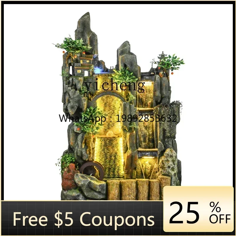 U9 rockery feng shui wheel large flowing water fountain water feature living room decoration floor ornament