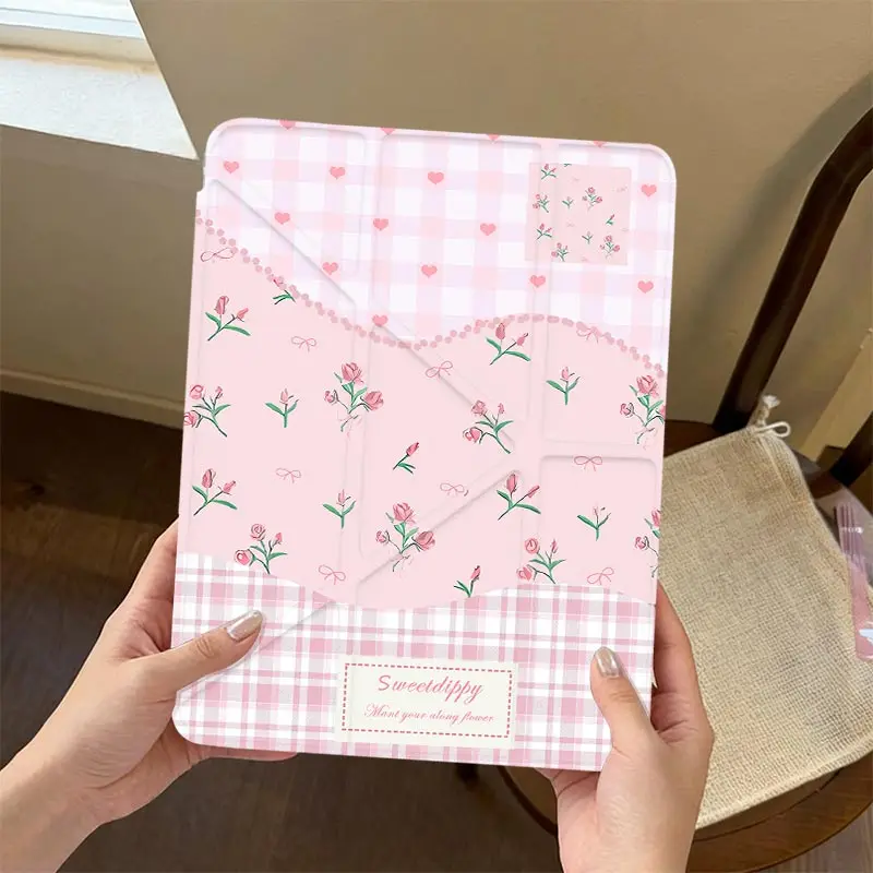 Anti-Bending 3+Y Fold Case For IPad Mini6 8.3 Pro 11 2024 iPad A16 2025 11th Air11/13inch iPad10.2 7/8/9th 4/5th 10.9