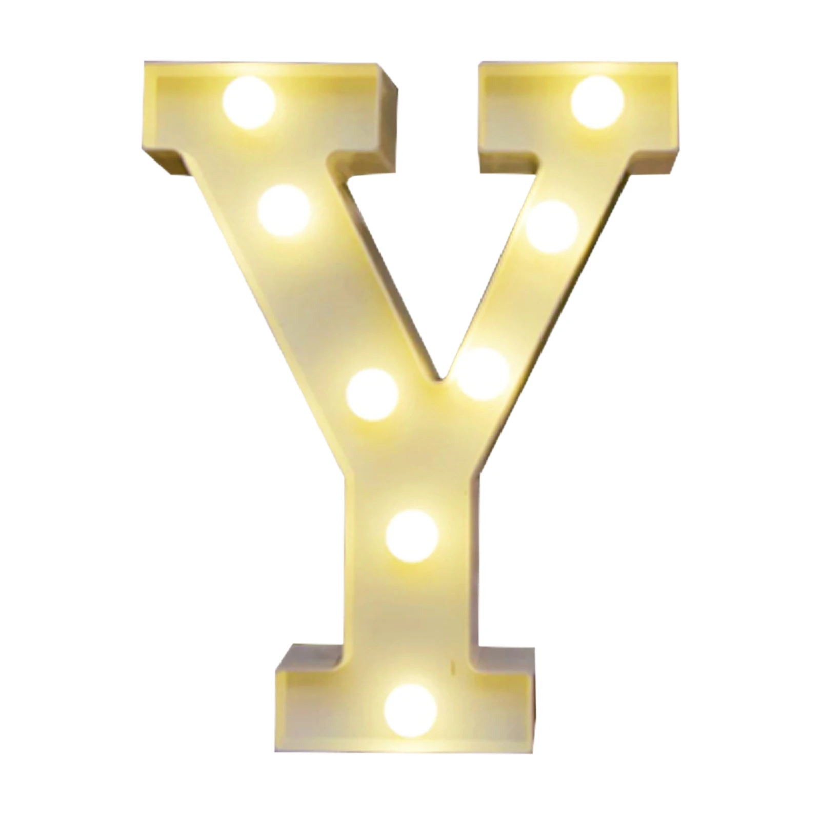 Alphabet LEDs Light Standing Letters Sign with Bulbs Night Lamp Warm White Constant Bright Light Effect 2 * AA Cell Operated