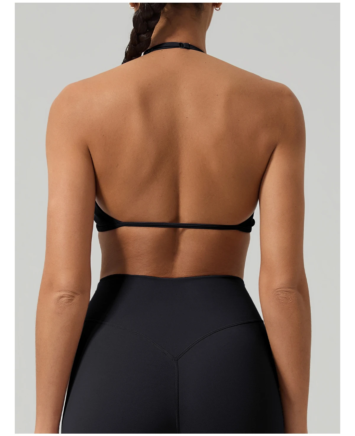Hearuisavy Damen Yoga-Set, Neckholder-Tanktop, hohe Taille, Capri-Leggings, schnell trocknend, für Workout, Gym, Fitness, Sporthose, 2-teilige Kleidung – Detail 23