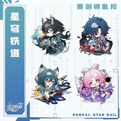 Adorkable Figure Game Honkai: Star Rail Keychain Fans Collection Fu Xuan Imbibitor Lunae Blade Qingque Acrylic Key Chain Llavero