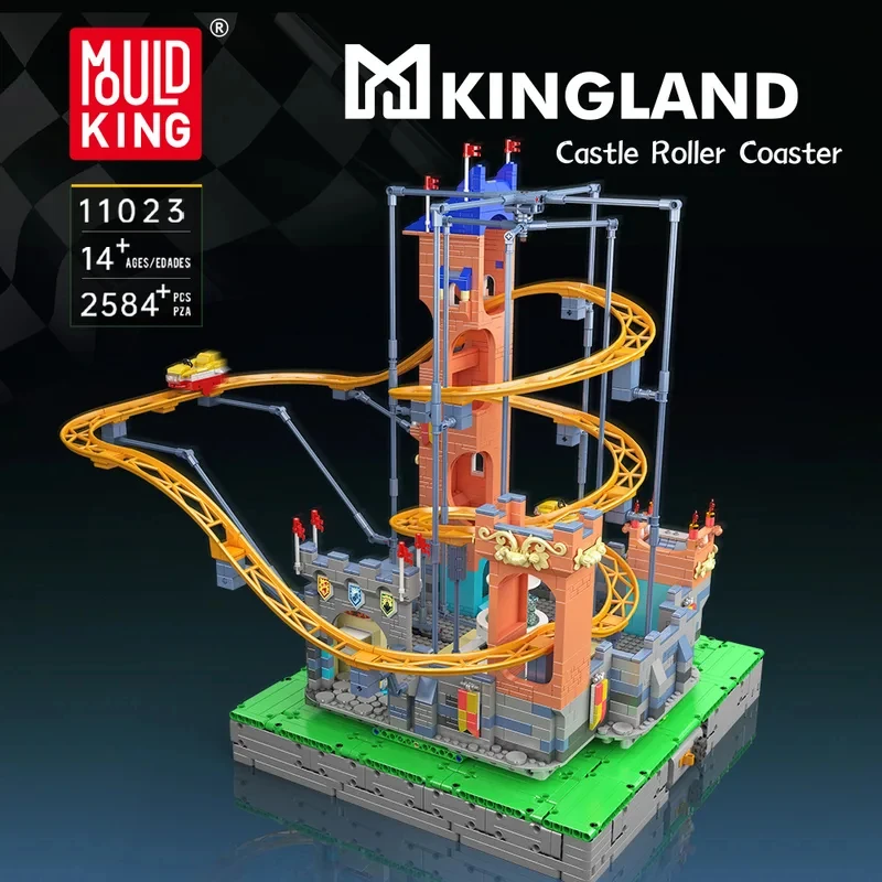 

MOULDKING Castle Roller Coaster Electric Remote Control Building Blocks Amusement Park Series Educational Toys Kid Gifts 11023