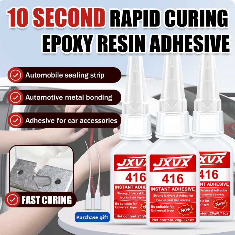 401 Суперклей Сверхпрочный Прозрачный Обувь Цианоакрилат Быстросохнущий Мгновенный клей Кожа Резина Дерево Металл Пластик Аксессуары 20 г Многофункциональный клей.