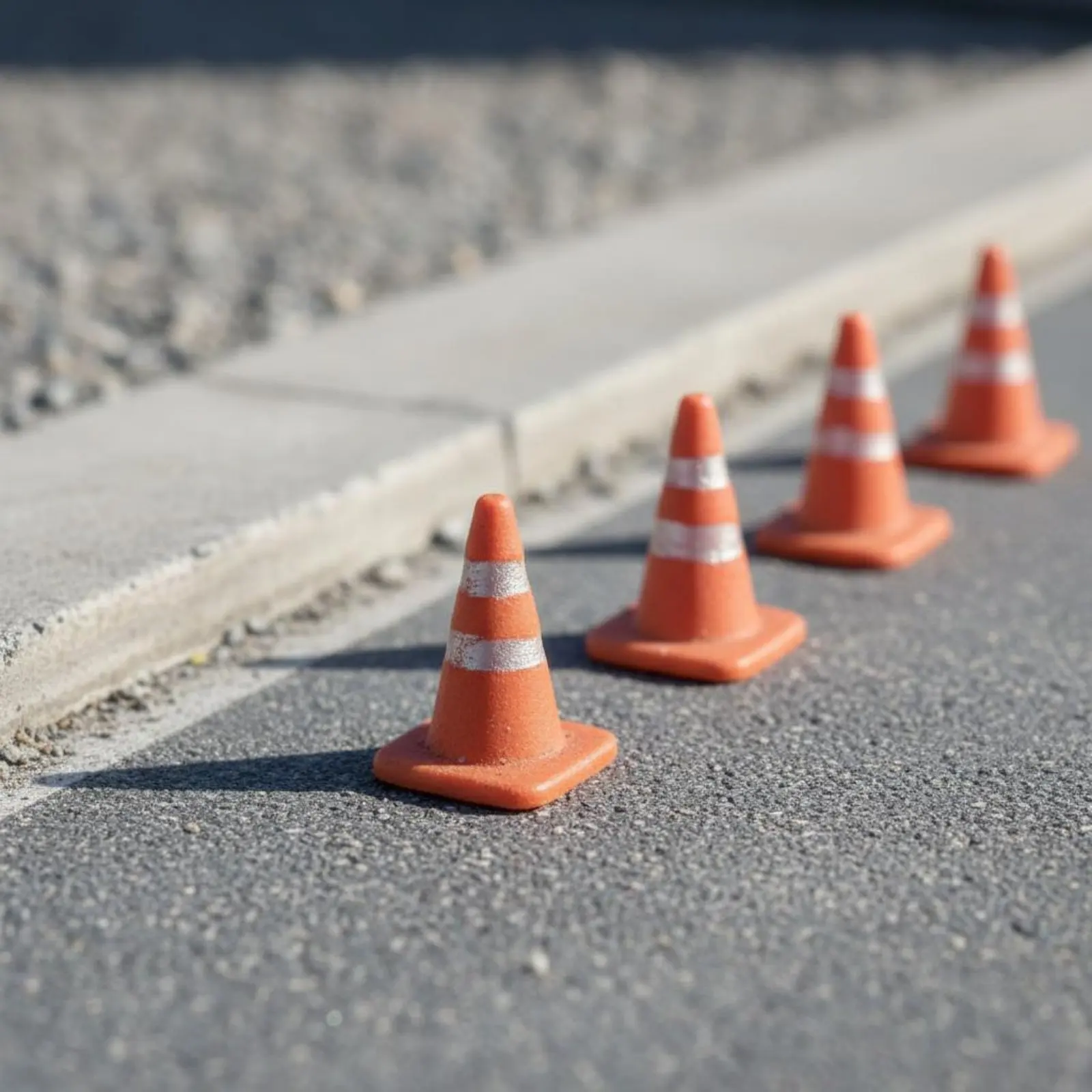 Approximately 1:64 Scale Street Cone Highly Detailed Miniature Traffic Cone Model Car Accessory Resin Material for Hobbyists - view 3