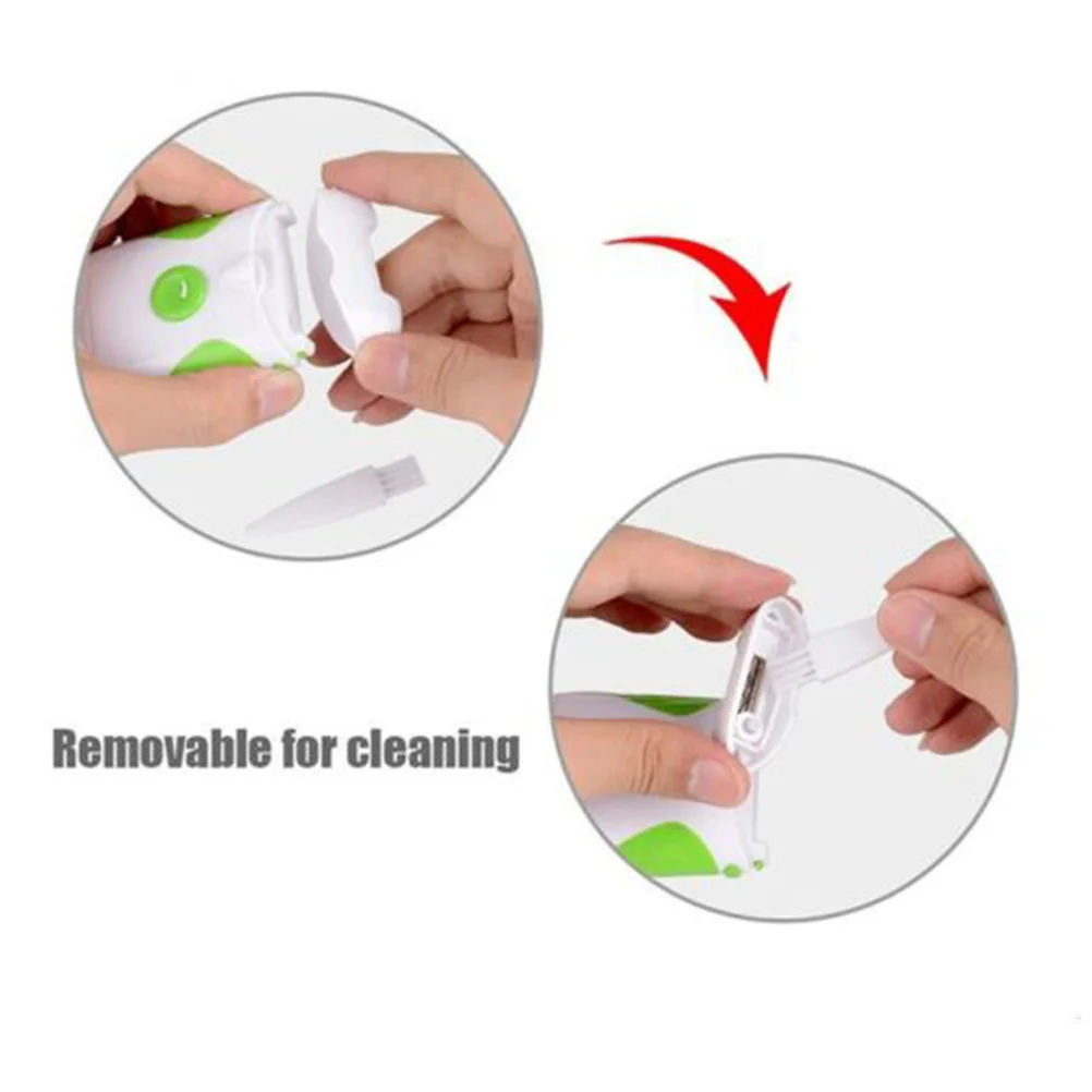 Electric Nail Trimmer And Nail File Electronic Manicure Pedicure Tool Nail Clipper Green Color For Girls Boys Gifts