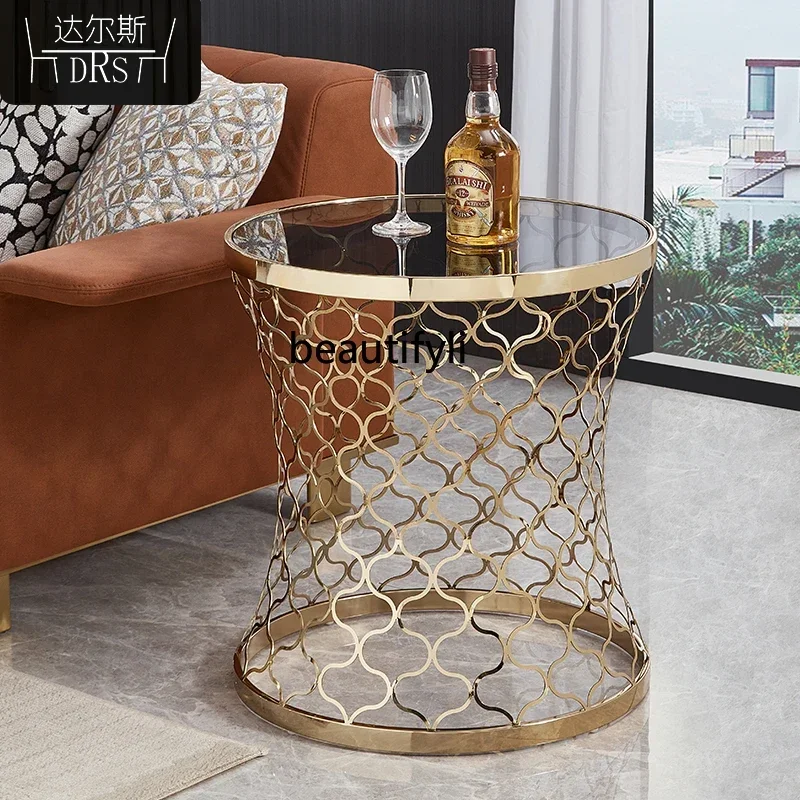 Light luxury and modern, size combination living room household small apartment stainless steel, creative side few5236