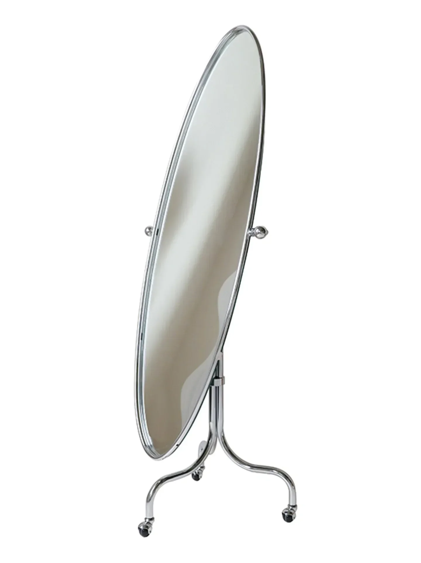 Home surfboard mirrors, full-length dressing ， wheeled stainless steel floor , INS fitting , remov