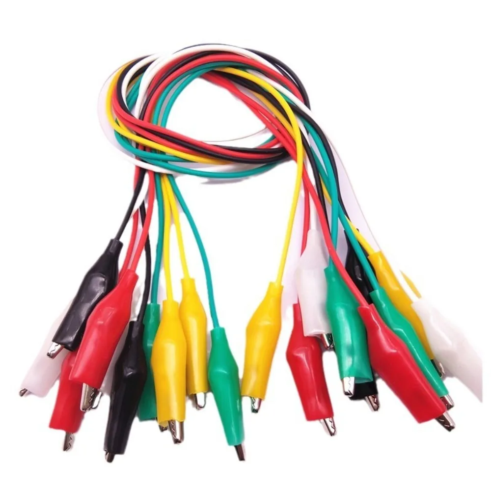 

10pcs/set New 28/35/45mm Alligator Clips with Wires Double-ended Test Leads Roach Clip DIY Electrical Clips Electrical Testing