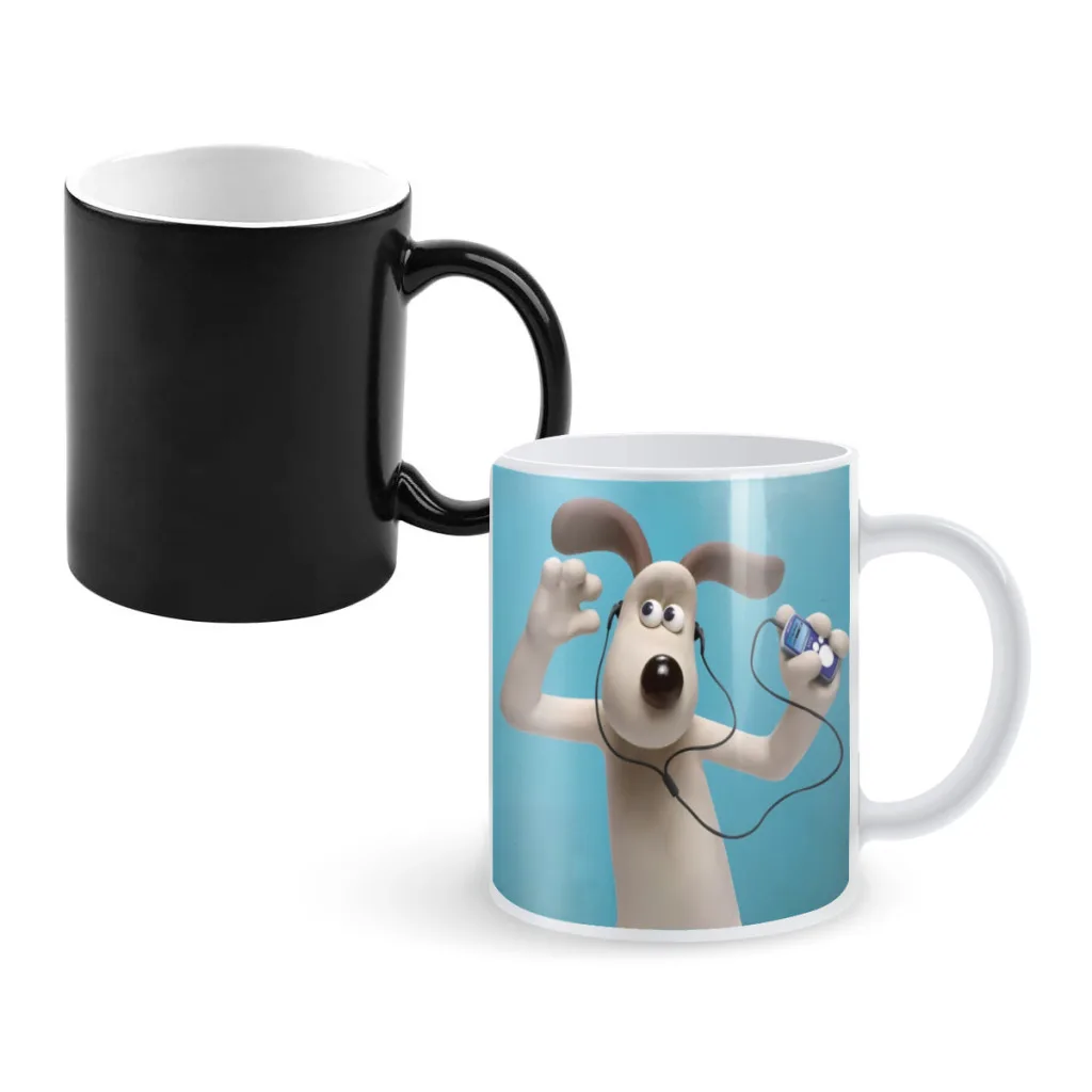 

Kawaii Cute Gromit Ceramics Coffee Mugs Thermal Color-changing Gifts Drinkware Coffeeware 11OZ Ceramic