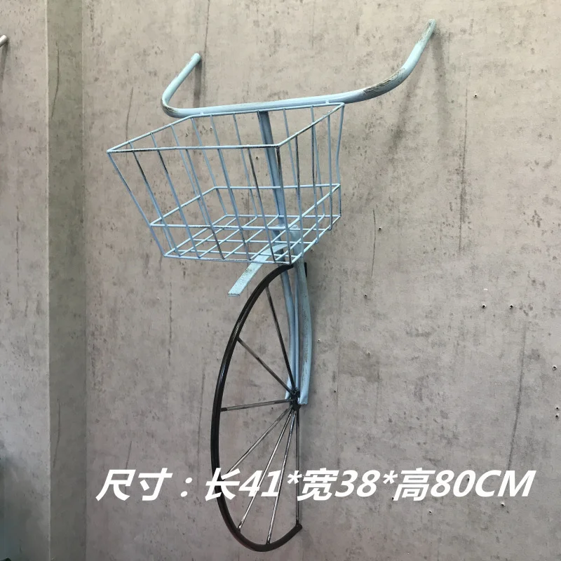 Nordic style bicycle wall decoration bar milk tea shop barber shop restaurant wall decoration bicycle rack