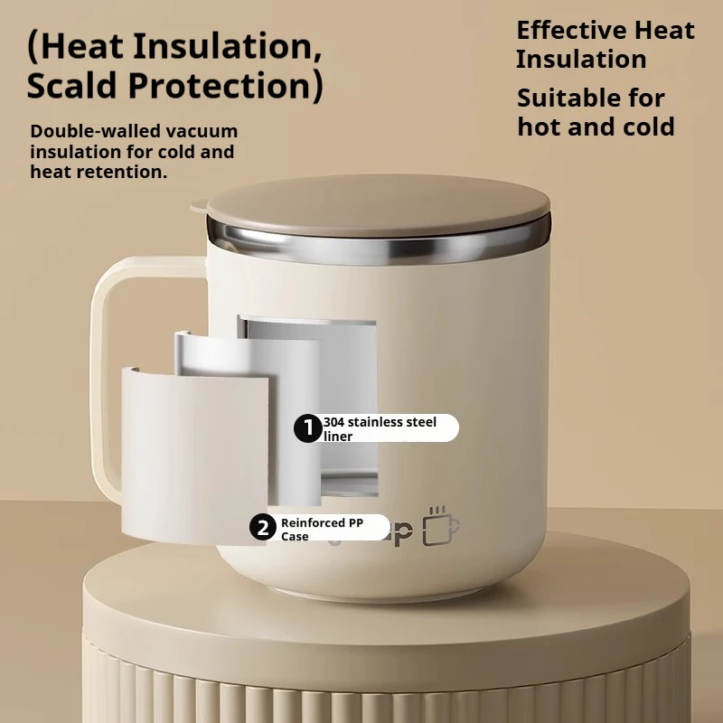 400ML Leak Proof Drinking Cup Drinkware Stainless Steel Coffee Cup With Lid Double Wall Water Bottle Thermal Cup Milk Coffee Mug