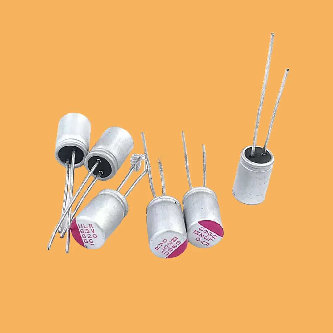 50 قطعة/في الخط مُكثَّف كهربائيًا صلب 6.3V820UF 6.3V 820 فائق التوهج حجم 6X9 8X8 8X12 6X11